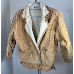 Vintage Compagnie Internationale Express Suede Jacket Bomber Leather L